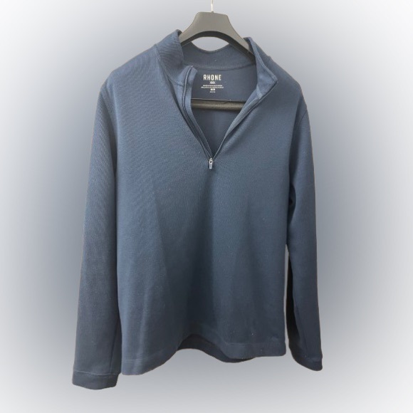 Rhone Blue Quarter-Zip Commuter Sweater - Picture 3 of 5